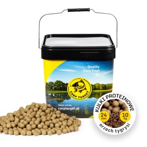 Futterboilies Tigernuss 24mm 10kg + Eimer 17 L