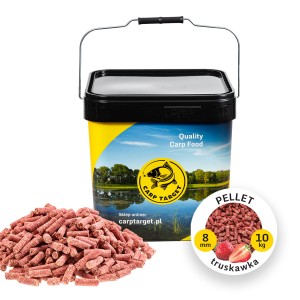 Futterpellets Erdbeere 8 mm 10 kg + Eimer 17 L