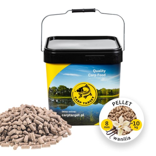 Futterpellets Vanille 8 mm 10 kg + Eimer 17 L