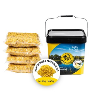 Partikel Mais Natur 12 kg (4 x 3 kg) + 17 l Eimer