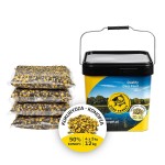 Mix Partikel Mais & Hanf 12 kg (4 x 3 kg) + 17 l Eimer