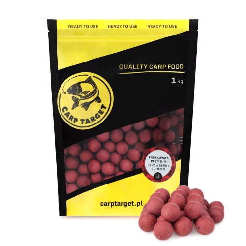 Futterboilies Erdbeere Premium 16 mm 1 kg