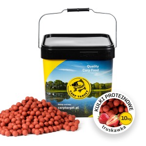 Futterboilies Erdbeere 20 mm 10 kg + Eimer 17 L
