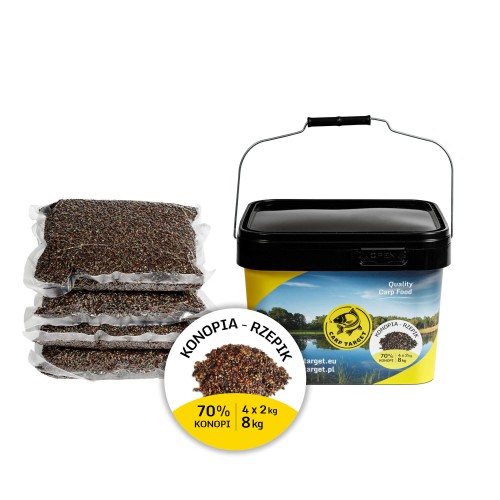 Mix Partikel Hanf Raps 8 kg (4×2 kg) + 10-L-Eimer